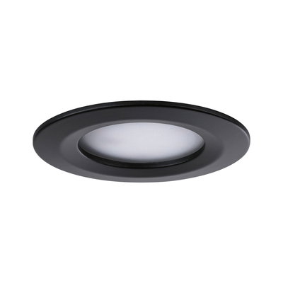 Spot encastré noir en métal avec diffuseur blanc pour éclairage LED moderne au plafond