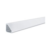 Profil LED en aluminium blanc avec diffuseur laiteux pour bandes lumineuses modernes.
