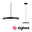 Luminaire en suspension LED Smart Home Zigbee 3.0 Hildor 2700K 1000lm 17W Noir mat gradable Suspension LED ronde noire avec diffuseur blanc et fonction Zigbee pour éclairage intelligent