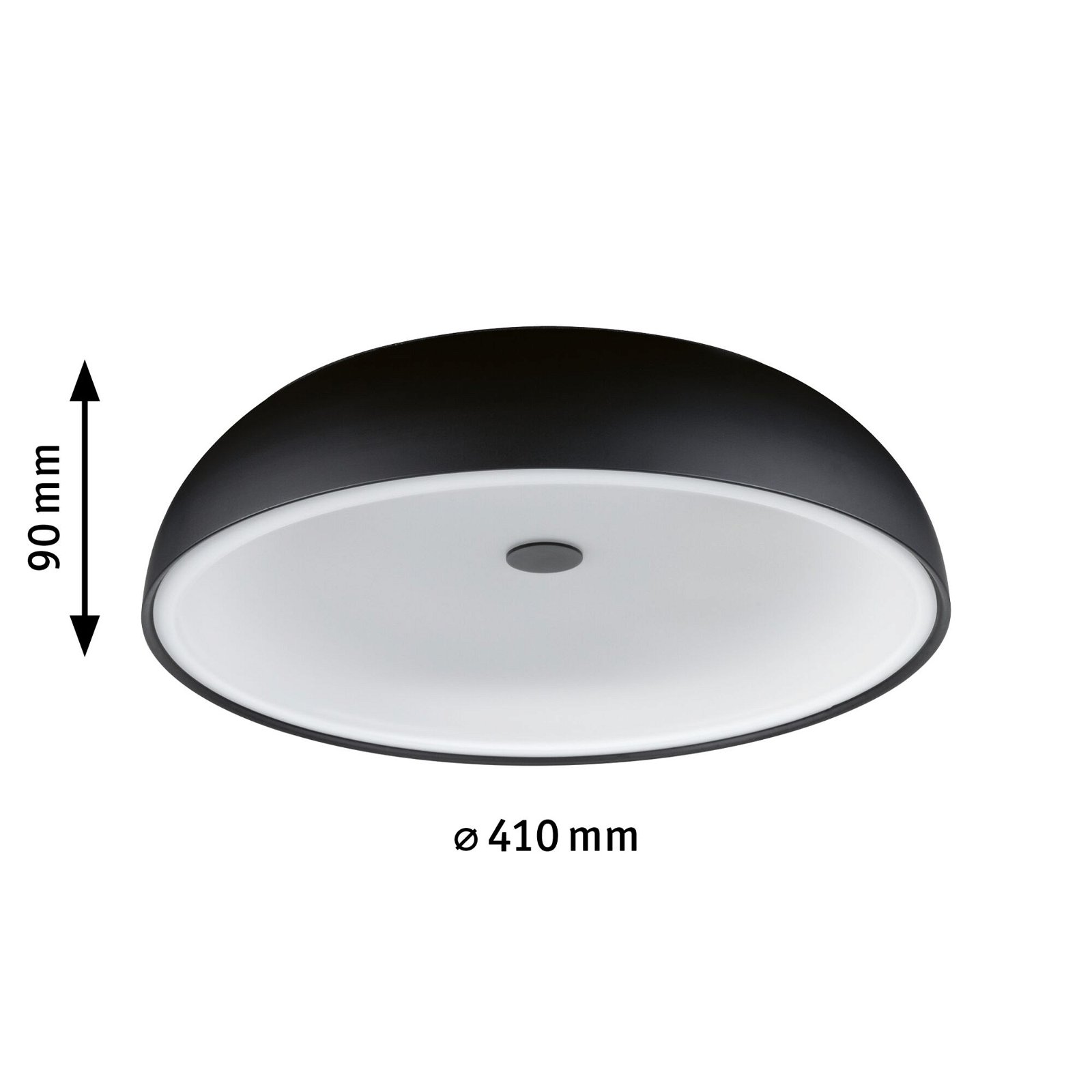 Plafonnier LED 3-Step-Dim Jaron 2700K 1900lm 230V 26,5W gradable Noir mat