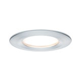 Ronde LED-inbouwspot van geborsteld zilverkleurig aluminium voor energiezuinige verlichting