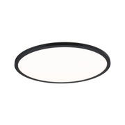 Ronde LED-plafondlamp met zwarte metalen rand en witte diffuser voor moderne verlichting