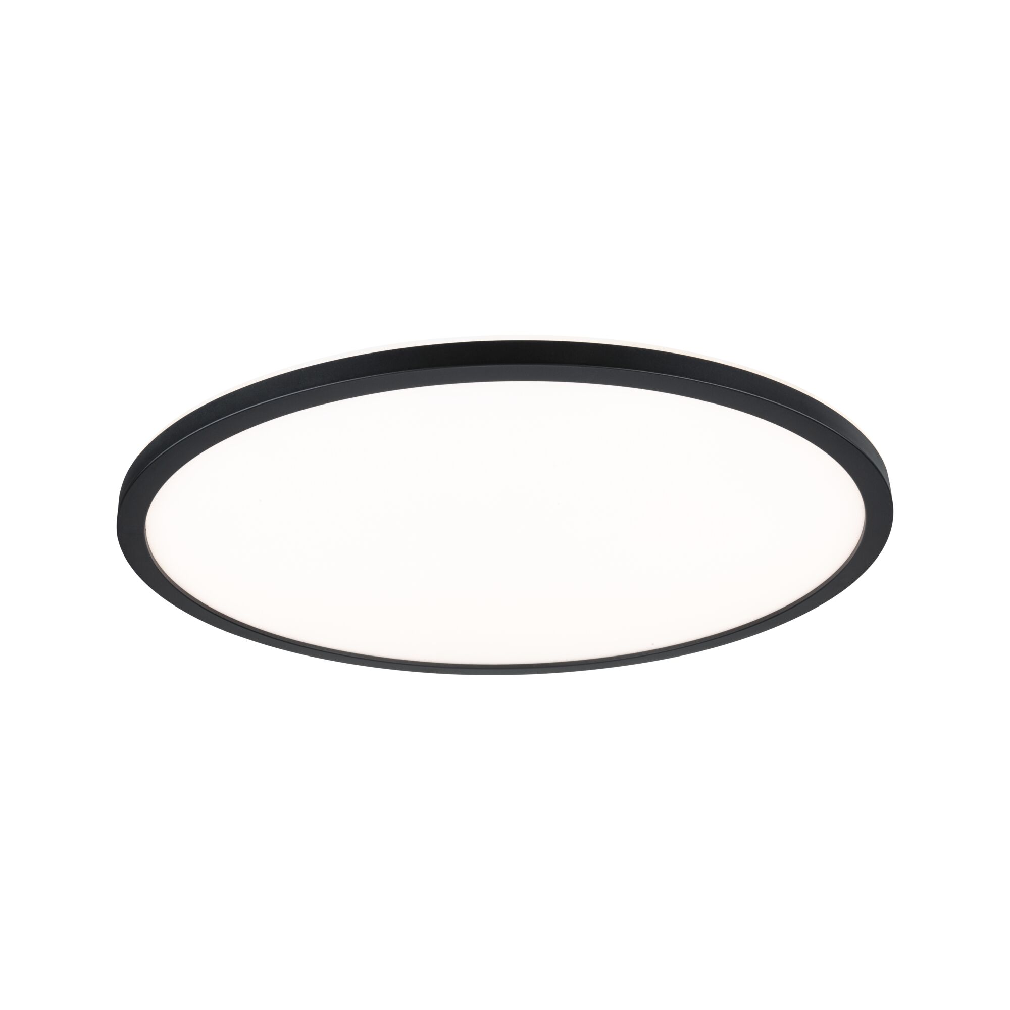 Panneau LED 3-Step-Dim Atria Shine Backlight rond 420mm 22W 2300lm 3000K Noir gradable Plafonnier LED rond avec cadre métallique noir et diffuseur blanc pour éclairage moderne