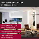 Moderne keuken en woonkamer met MaxLED 500 Full-Line COB witte LED-lichtlijn voor gelijkmatige verlichting