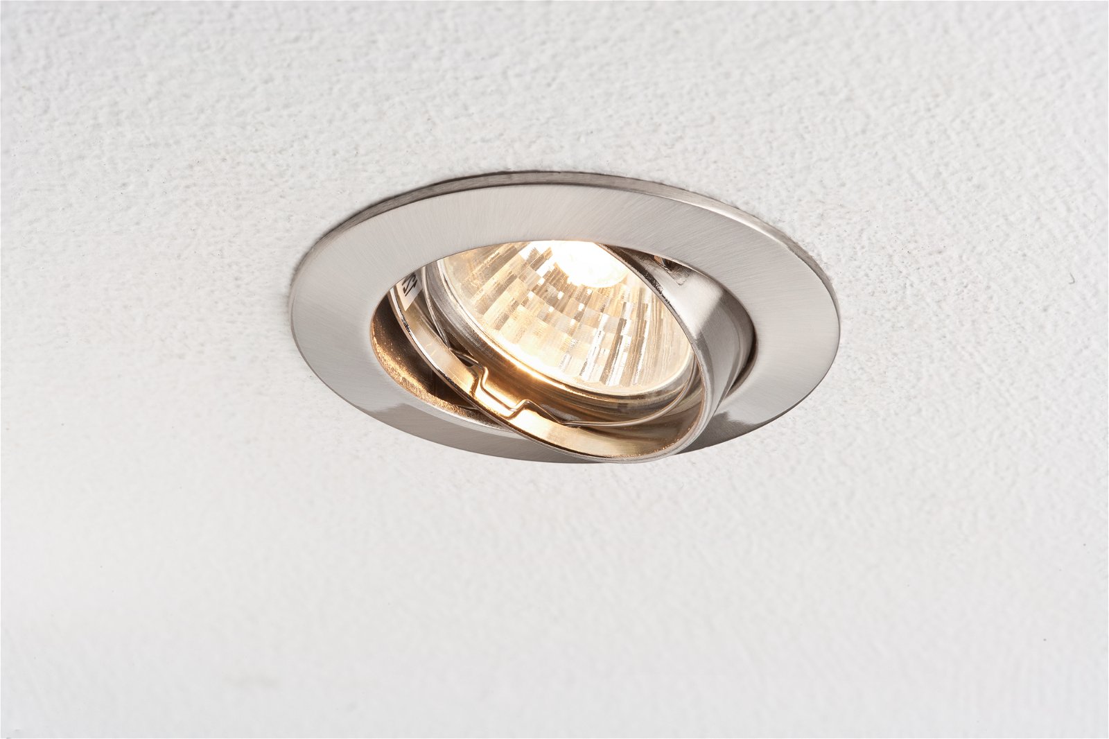 Premium Recessed luminaire Swivelling round 83mm 30° GX5,3 max. 50W 230/12V dimmable Brushed iron