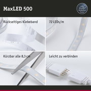 MaxLED 500 LED-Streifen mit rückseitigem Klebeband, 72 LEDs/m, schneidbar und leicht verbindbar