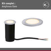 Encastré de sol LED Floor favorable aux insectes IP67 rond 50mm 2200K 2,2W 60lm 230V Alu Matière plastique/Métal