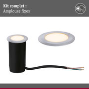 Encastré de sol LED Floor favorable aux insectes IP67 rond 50mm 2200K 2,2W 60lm 230V Alu Matière plastique/Métal