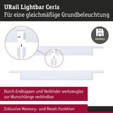 Weiße URail Lightbar Ceris für gleichmäßige Grundbeleuchtung mit Memory- und Reset-Funktion