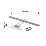 Weiße LED-Wandleuchte aus Metall mit verstellbarem Arm und 450 mm Länge für moderne Innenbeleuchtung