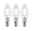 Eco-Line 230 V Filament LED Candle E14 3x525lm 3x2,5W 3000K Clear Three clear LED candle bulbs with E14 base and warm white light for energy-saving lighting