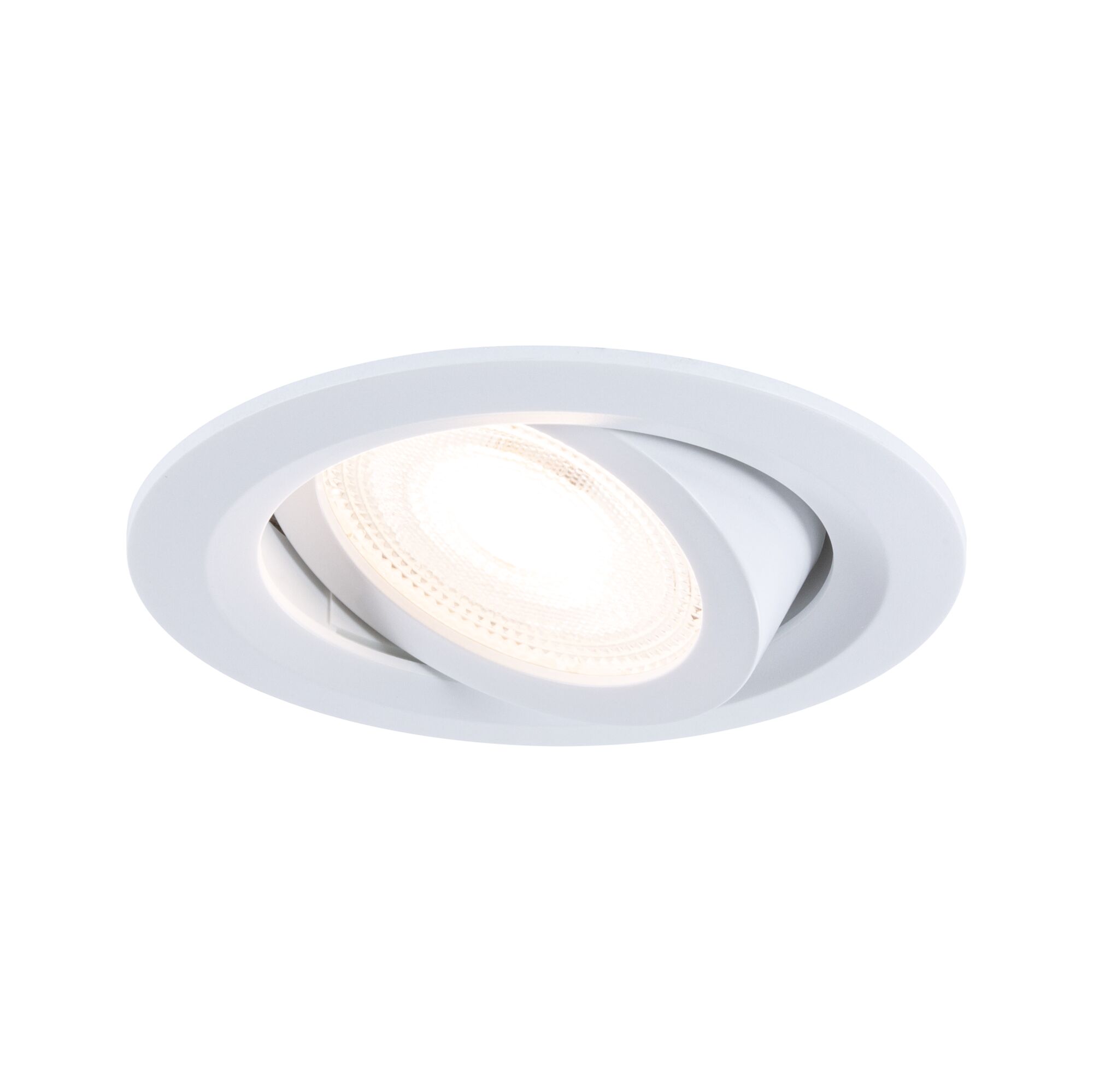 Weißer Einbaustrahler aus Metall mit LED-Licht, dimmbar für moderne Innenbeleuchtung