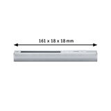 Adaptateur rail LED en aluminium argenté de 161 x 18 x 18 mm pour systèmes de rails