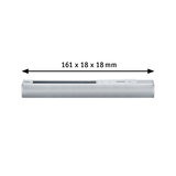 Adaptateur rail LED en aluminium argenté de 161 x 18 x 18 mm pour systèmes de rails