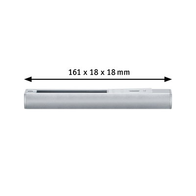Adaptateur rail LED en aluminium argenté de 161 x 18 x 18 mm pour systèmes de rails