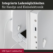 Weißes Ladegerät mit integriertem USB Type-C Anschluss zum Laden von Handys und Kleingeräten