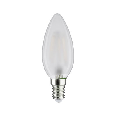 Mattweiße LED-Kerzenlampe mit E14-Fassung aus Glas für energiesparende Beleuchtung