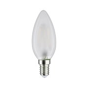 Mat witte LED-kaarslamp met E14-fitting van glas voor energiezuinige verlichting