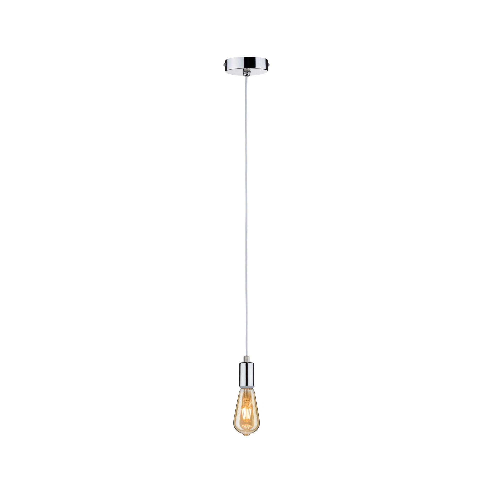 Luminaire en suspension Larus IP44 E27 max. 60W Chrome gradable