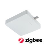 White square LED ceiling panel made of plastic with Zigbee smart lighting control