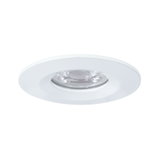 Round white metal LED recessed spotlight housing for modern indoor lighting