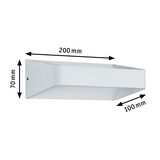 Applique murale blanche en aluminium 200x70x100 mm au design moderne pour éclairage intérieur
