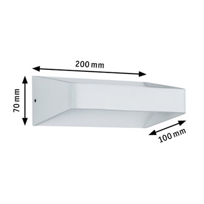 Applique murale blanche en aluminium 200x70x100 mm au design moderne pour éclairage intérieur