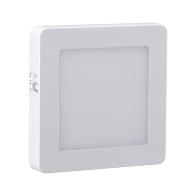Square white plastic LED ceiling panel with dimmer for energy-efficient lighting solutions