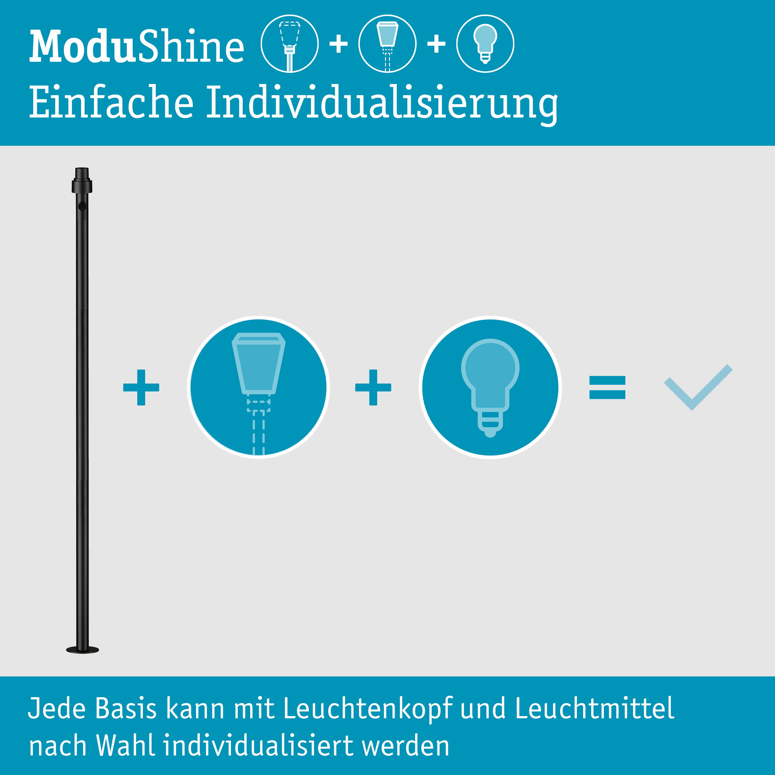 ModuShine Poller Hoch IP44 1900mm länglich Anthrazit