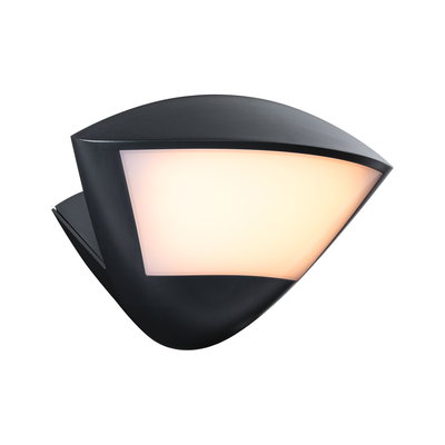 Black metal wall lamp with warm white light and modern design for indoor lighting