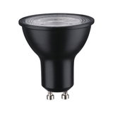 Schwarze LED-Reflektorlampe mit GU10-Sockel aus Kunststoff für energiesparende Beleuchtung