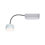 White LED recessed spotlight with heat sink and junction box, energy-efficient lighting solution