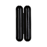 Boîtier en plastique noir avec deux compartiments allongés, accessoire de montage électronique