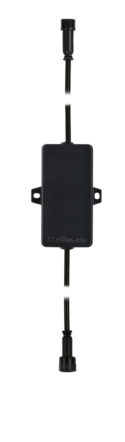 Black electrical connector box with cables and plugs for LED lighting systems