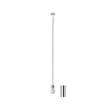 Moderne pendelverlichting aansluiting met witte kabel en chromen lampenhouder voor LED-verlichting