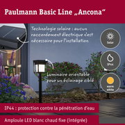 Solar Piquet à planter LED Ferrara IP44 3000K 400lm Noir 121x690mm