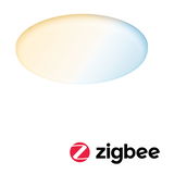 Round ceiling light with warm and cool white light for smart Zigbee control