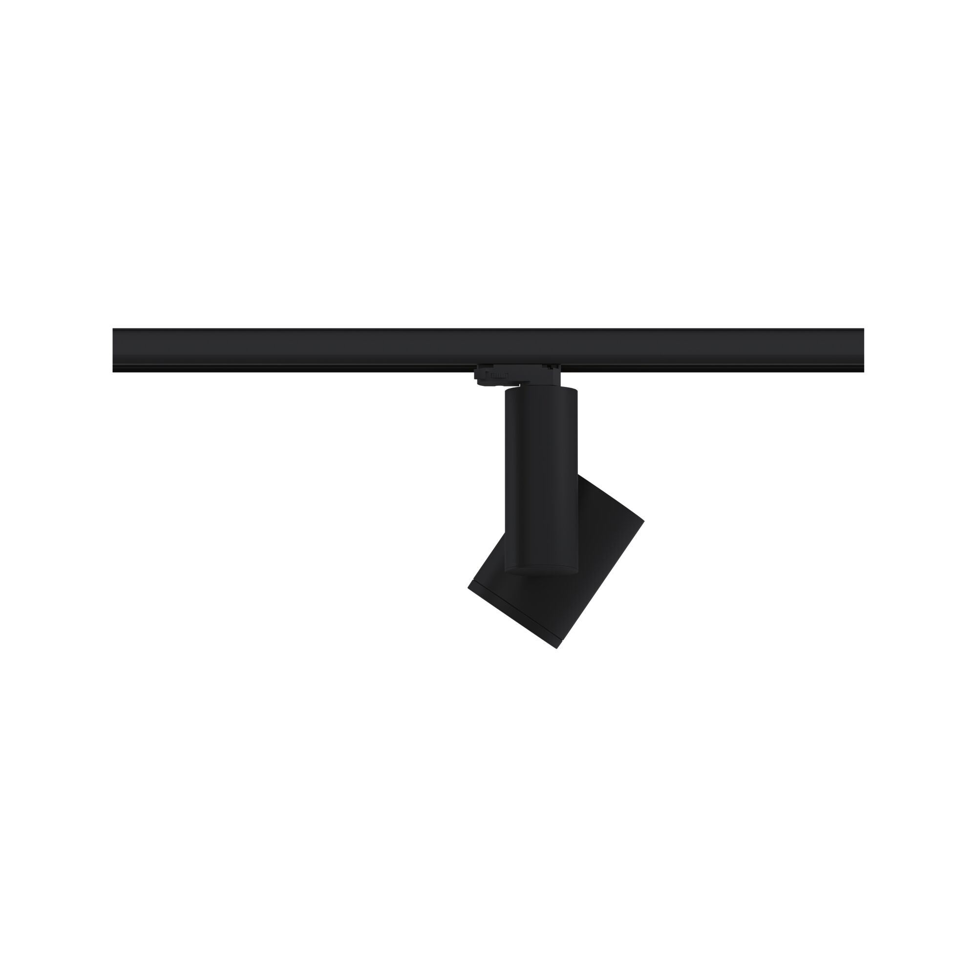 Black metal LED track spotlight for modern indoor lighting and accent illumination