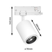 Weißer LED-Strahler aus Metall mit 142 mm Höhe und 78 mm Durchmesser für moderne Innenbeleuchtung
