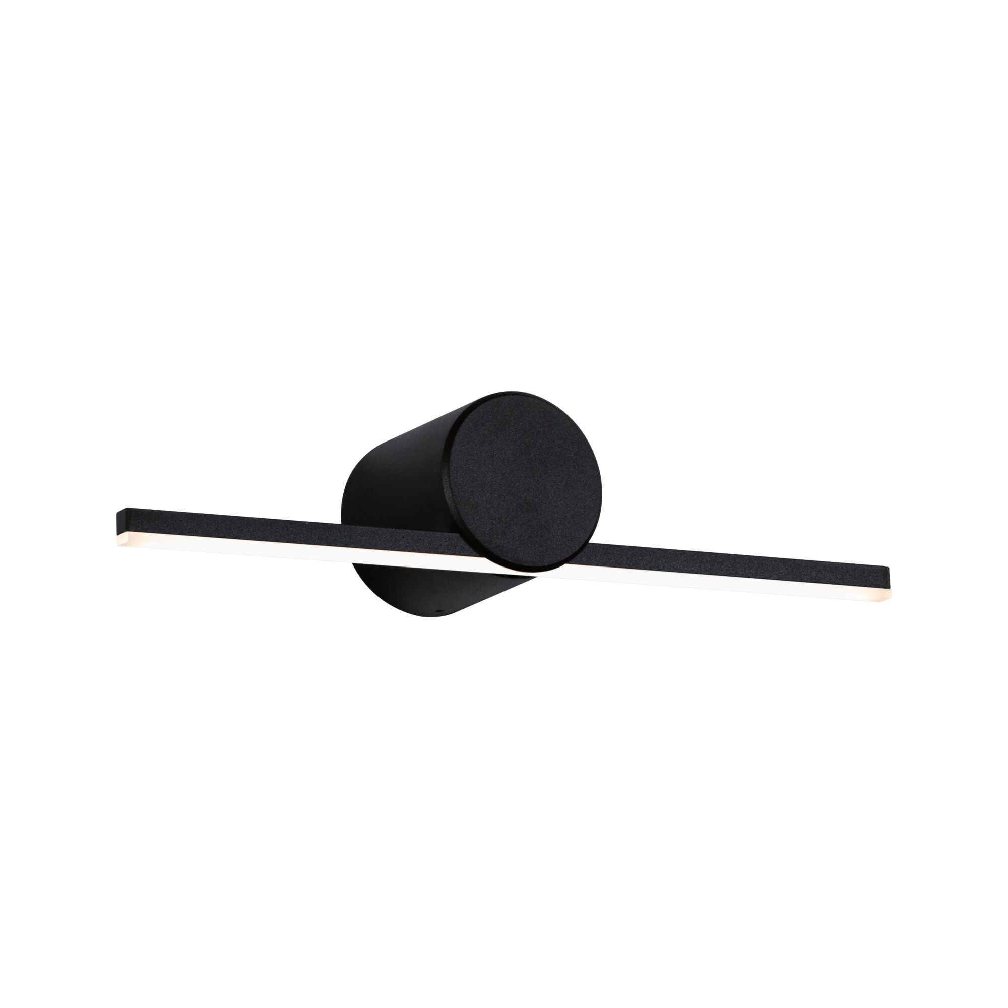 LED-spiegellamp Sava IP44 3000K 250lm 230V 4,2W Zwart mat Zwarte metalen LED-wandlamp met lange smalle balk voor moderne binnenverlichting