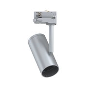 Moderner silberner LED-Strahler aus Metall mit verstellbarem Kopf für flexible Beleuchtung