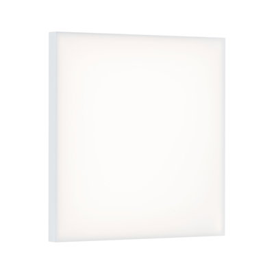 Square white LED ceiling light made of plastic for modern room lighting