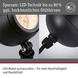 Schwarzes LED-Modul mit austauschbarer Technik für nachhaltige und flexible Beleuchtungslösung