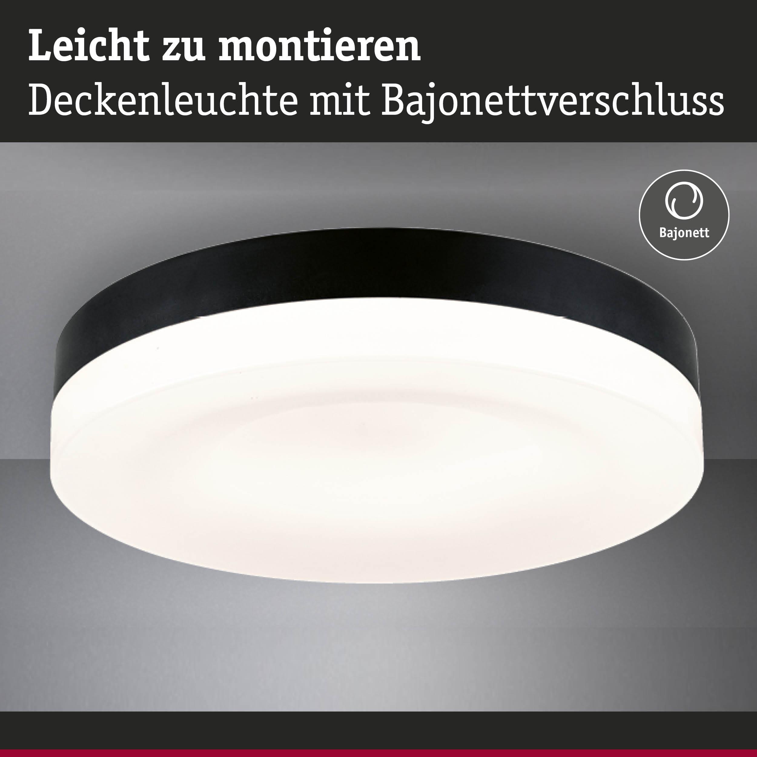 Schwarze und weiße Deckenleuchte mit Bajonettverschluss, leicht zu montieren, moderne LED Lampe