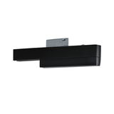 Black metal LED track light with modern design for flexible lighting solutions