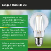 Ampoule LED avec durée de vie 3,5 fois plus longue qu’une lampe traditionnelle, éclairage durable