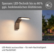 Moderne schwarze LED-Außenwandleuchte mit energiesparender Technik und austauschbarem Modul