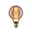 Inner Glow Edition Globe LED Ampoule intérieure torsadée E27 230V 230lm 4W 1800K Doré Ampoule LED ronde en verre ambré avec motif spirale décoratif pour éclairage d'ambiance