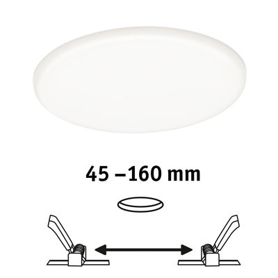 Rundes weißes LED-Deckenlicht mit einstellbarem Einbaumaß von 45 bis 160 mm für moderne Beleuchtung