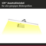 LED-Bilderleuchte in Silber mit 120° Ausstrahlwinkel für verschiedene Bildgrößen
